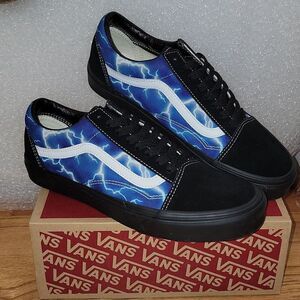 New Vans Old Skool Lightning Bolt Galaxy Shoes Rare Size M 9 W 10.5